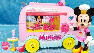 Minnie's Ice Cream Truck, Sweets and Candy Van Minnie Mouse Playset Musical Toy