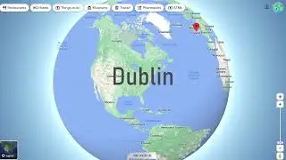 Where on the map is the capital of Ireland - Dublin