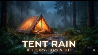 Tent Rain Sounds ⛺🌧️ 10 Hours of Cozy Sleep, Relaxation & Deep Calm
