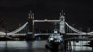 Таймлапс с длинной выдержкой на Лондонском мосту
