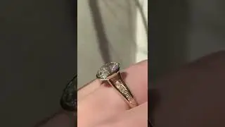 Yellow Gold Oval Cut Bezel Set Engagement Wedding Ring.