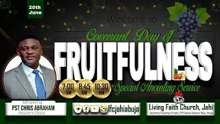 COVENANT DAY OF  FRUITFULNESS | 20.06.2021 | 2nd Service | with Pst. Chris Abraham