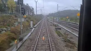 View from back of the train on 