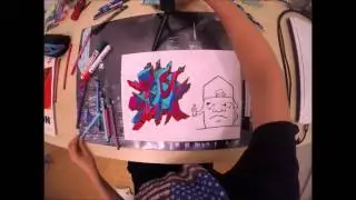 Wildstyle Graffiti with a character (Speed Drawing) / by  JK