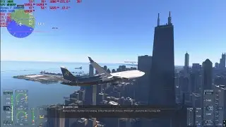 Flight Simulator 2024 4K Native RTX 5080 SOC AMD Ryzen 7 9800X3D Performance Benchmark Chicago Tour