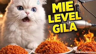 Mukbang Mie Pedas Ekstrem 🍜 | Kucing Putih Ngomong & ASMR Makan Sampai Keringetan!