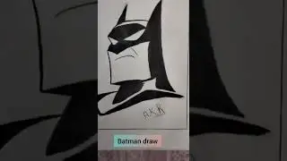 How to draw Barman charcoal pencil || How to draw Batman #shorts