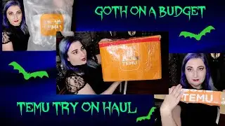 готический образ с ограниченным бюджетом TEMU GOTHIC OUTFIT TRY ON HAUL ведьмовской альтернативный стиль ПЛАТЬЕ ИЗ БАРХАТА #temureview