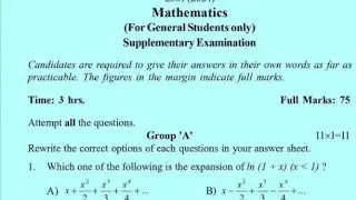 Class 12 math  important question paper solution for re-exam preparation student in 2082||part1||