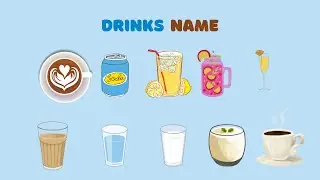 Drinks Name || Kids let's learn about drinks || #viral #drink #drinks #drinkingwater #drinkwater