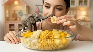Morph into Delicious Fruits and Feeding Cute Animals / Satisfying VFX ai video
