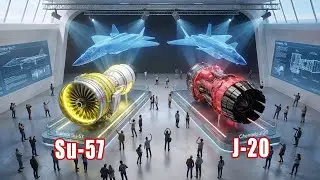 Su-57 Felon vs J-20 Weilong | INCREDIBLE ENGINE Differences