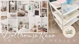 Modern Farmhouse Thrifted Dollhouse Reno | DIY Mini Makeover | Room Planning, Bedroom & Living Area