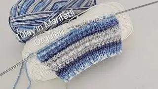 Batik İple Kolay Yelek, S&uuml;veter, Hırka İ&ccedil;in &Ouml;rg&uuml; Modeli #knitting 