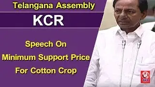 CM KCR Full Speech On Minimum Support Price For Cotton Crop | Telangana Assembly | V6 News