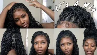 Trying A 32' Braided Wig From Amazon| Goddess Locs| Review & Try On|Lexqui