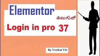 how to set Login in pro Elements  elementor training telugu 37
