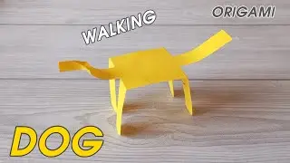 EASY CUTE PAPER WALKING DOG ORIGAMI|HOW TO MAKE WALKING STREET DOG ORIGAMI|STEP BY STEP FOLDING 