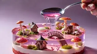 ASMR Eating Miniature World Cakes 🍰 Jelly Hidden Room Sweets | Relaxing Eating Sounds (No Talking)