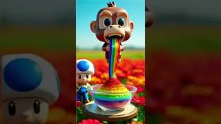 Donkey Kong & Toad's WEIRD Edible Slime! 🍌🍄donkey kong toad