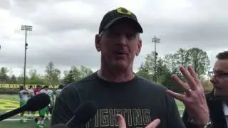 Oregon defensive coordinator Jim Leavitt previews the Ducks' spring game