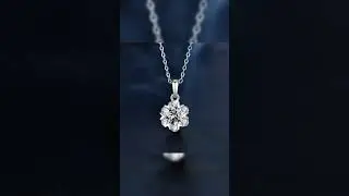 1 Carat Moissanite 925 Sterling Silver Pendant Necklace