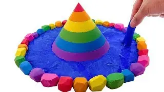 Learn Colors Shape It Sand Pyramid City and River Slime With Nursery Rhymes Songs for Kids