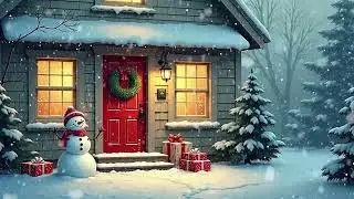 Cozy Winter Evening ❄️ Soothing Jazz ❄️ Snow Falling