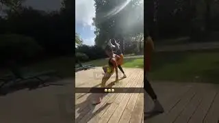 Teanna Trump throwing leg kicks with her soccer star boyfriend Nicolas P&eacute;p&eacute;