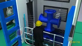 Fully automatic fluidized bed dip powder coating line for valve