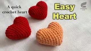 Easiest Crochet Classic 3D Hearts || सबसे आसान क्रोशिया दिल || Beginner Pattern and Tutorial