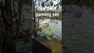 outdoor gaming setup