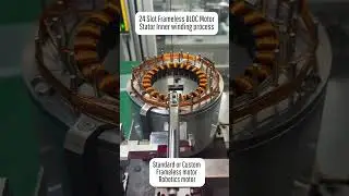 Frameless Motor Fully Automatic Winding Production Process #bldcmotor #motor #motorwinding #copper