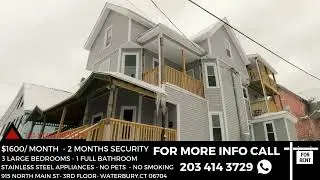 3 BEDROOM APARTMENT - 3RD FLOOR - NEW STAINLESS STEEL APPLIANCES - #waterburyct #apartments