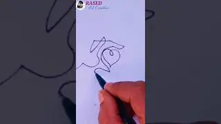 Easy one line drawing art for beginners #shorts