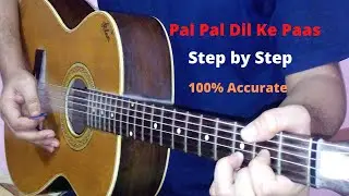 Pal pal dil ke paas with written tabs step by step tabs lead lesson cover on guitar