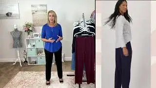 Susan Graver Weekend Textured Jersey Knit Pull On Pants on QVC