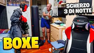 SCHERZO BOXE alle 3 di NOTTE in CASA a MIO PAPÀ! *LEGGENDARIO*