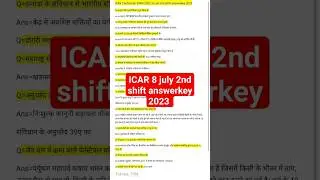 ICAR Exam Analysis 2023 | 8 July 2nd Shift | ICAR Technician Paper Review | ICAR IARI Paper Answkey