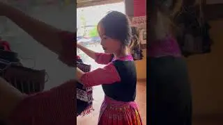 Beautiful Girl in Hmong Traditional Wedding Costume