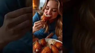 🔥 Juicy Fried Chicken Eating ASMR | Crispy & Crunchy Mukbang 🍗🤤#shorts