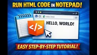how to run HTML code using Notepad step by step.This tutorial is perfect for beginners
