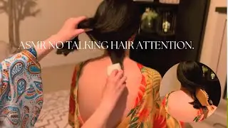 ASMR NO TALKING Scalp & Back Care on a Rainy Night ~ Brushing and soft touch ~ Help to Sleep.