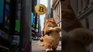 Fat Cat Rejects Bitcoin on Wall Street 💸🐱 #fatcat #bitcoin #wallstreet #funnycats #shorts#catgpt