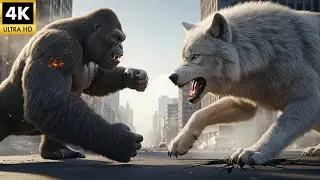 King Kong Vs Giant Wolf | Kong's Loyalty to the City | The Titan World