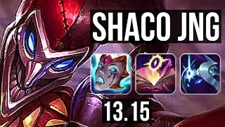 SHACO vs EKKO (JNG) | 3.2M mastery, 2800+ games, 6/1/8, Dominating | KR Master | 13.15