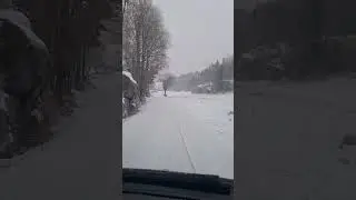 Norweska droga zimą