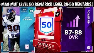 MAX MUT LEVEL 50 REWARDS! MUT LEVEL 26-50 REWARDS! 89 ANDRE JOHNSON! | MADDEN 21 ULTIMATE TEAM