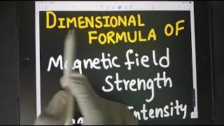 trick to find dimensional formula of Magnetic Field Strength #physicsformulas #formulas 🥳🇮🇳❤️😄