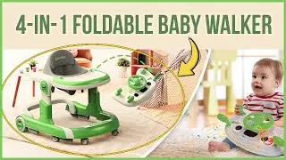 Baby Walker - 4-in-1 Foldable Baby Walker with Wheels